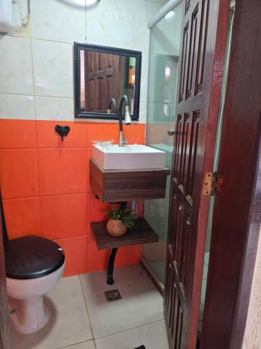 Phòng tắm tại Casa Praia Linda