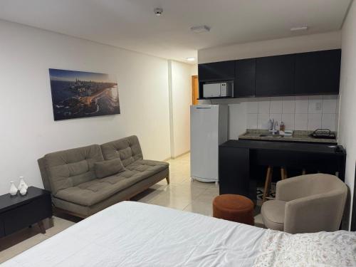 Kuchyň nebo kuchyňský kout v ubytování Flat Moderno a 150m do Salvador Shopping