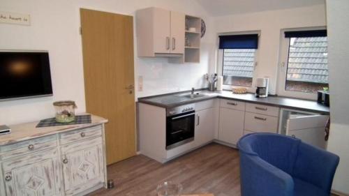 Køkken eller tekøkken på Wohnung 4 im Haus Wattenblick