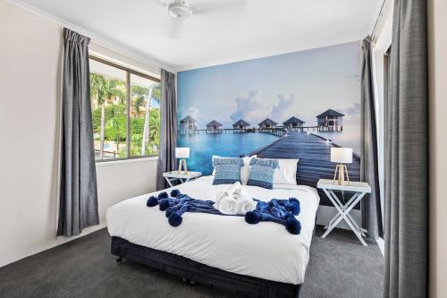 Postel nebo postele na pokoji v ubytování Ocean View Apartment 27