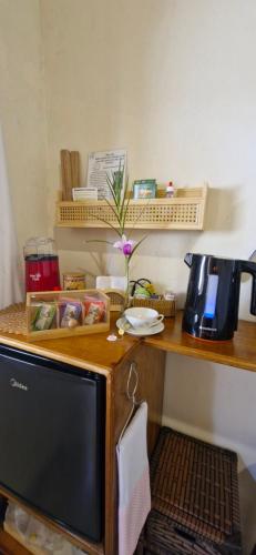 Nhà bếp/bếp nhỏ tại Suítes Som do Mar