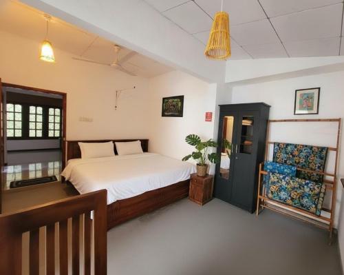 Postel nebo postele na pokoji v ubytování New Aqua villa