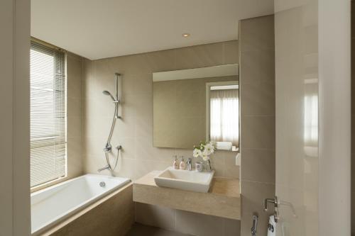 Koupelna v ubytování Diamond Island Highfloor RiverView 8min to D1