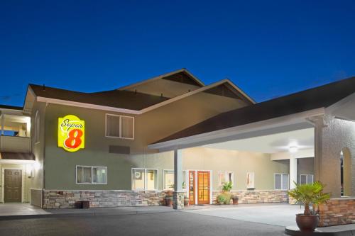 a rendering of a hotel with a sign on it at Super 8 by Wyndham Fortuna in Fortuna