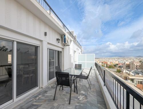Acropolis view 2BD top floor next to tram and port