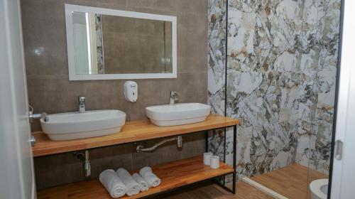 Koupelna v ubytování Hotel Alion