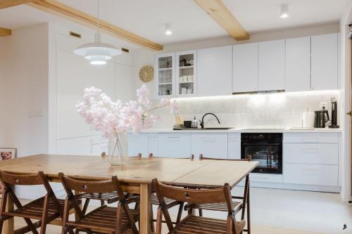 Kuchyň nebo kuchyňský kout v ubytování NiWA