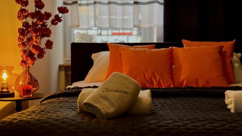 Giường trong phòng chung tại Zdrojowy Zakątek by LibertaRent