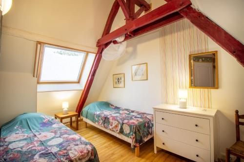 Postel nebo postele na pokoji v ubytování Le Rossignol - La Cipière Gîtes