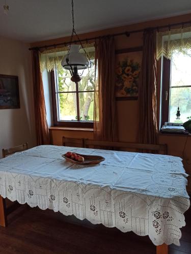 Ένα ή περισσότερα κρεβάτια σε δωμάτιο στο Penzion Farma Dolík