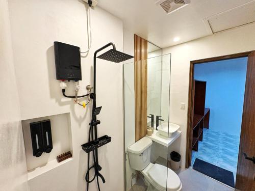 Koupelna v ubytování Villa Aniani