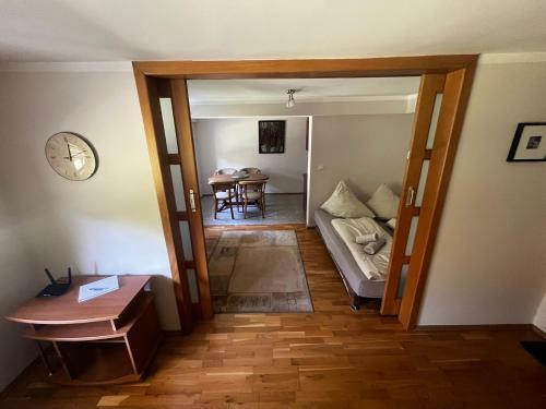 Postel nebo postele na pokoji v ubytování Muszyńskie Zacisze