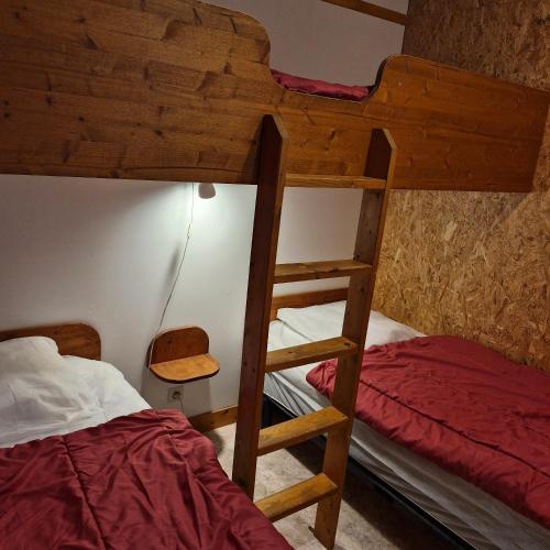 a bedroom with two bunk beds and a bed at Chalet Jonquille 1 in Plombières-les-Bains