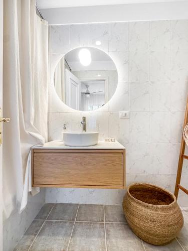 a bathroom with a sink and a mirror at 3 BDR Detached house in Chayofa in Chayofa