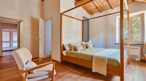 Ένα ή περισσότερα κρεβάτια σε δωμάτιο στο Tenuta Seriole 6 (Casa padronale)