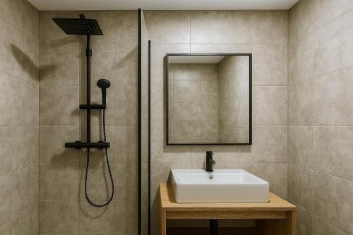 Koupelna v ubytování SOWELL HÔTEL L'Alpe Blanche