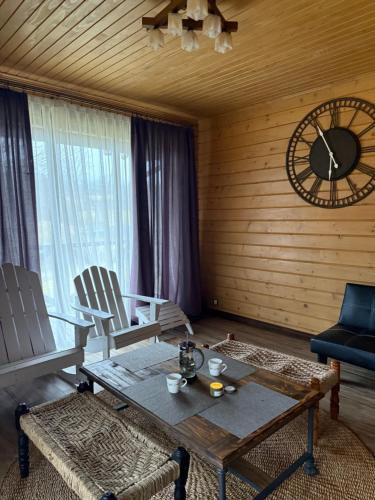 Posezení v ubytování Шале Задільське