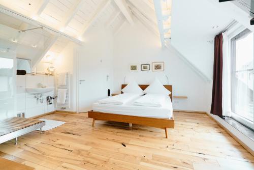 Ένα ή περισσότερα κρεβάτια σε δωμάτιο στο Küchenbleibe