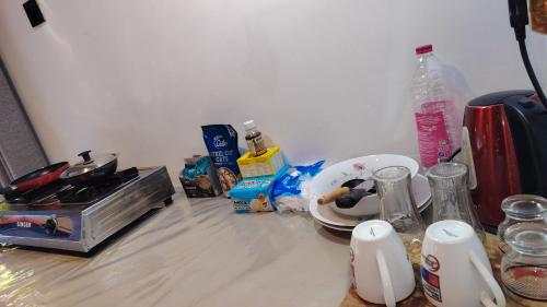 Příslušenství pro přípravu čaje a kávy v ubytování Dothalu Villa