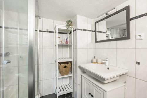 Koupelna v ubytování Das Häuschen 1650