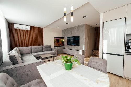 Dapur atau dapur kecil di Central Rîșcani Loft!