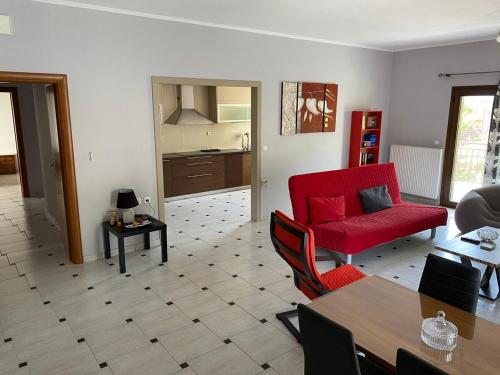 Area soggiorno di Whole house Stropones Evia