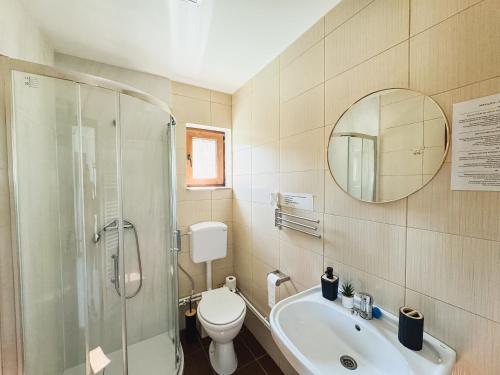 Koupelna v ubytování Panoramic Apuseni Doda Pilii