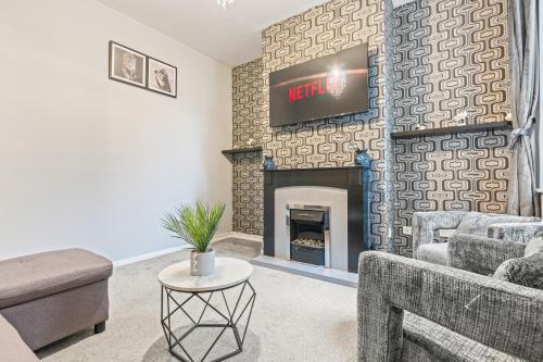 Posezení v ubytování Cosy 2Bed home near Hospital - Town Centre - Uni & College