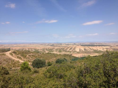 a view of the desert from the top of a hill at Apartamento Turistico Cigüeña de Arguedas in Arguedas