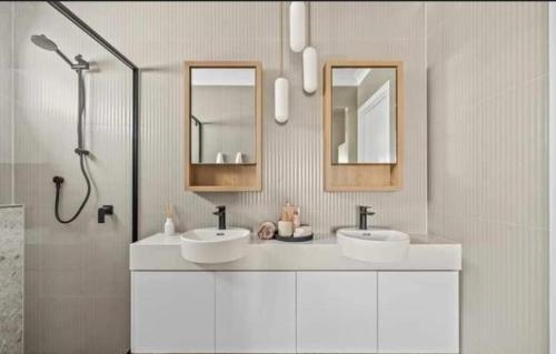 Koupelna v ubytování WZORCOWNIA DELUXE Apartments with VIEW