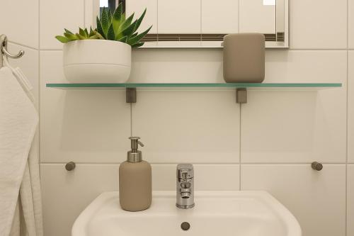 Koupelna v ubytování Ostseeferienparadies Heiligenhafen