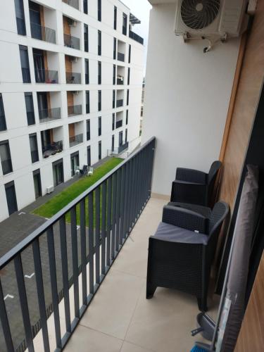 Un balcón o terraza en Apartman Smaragd