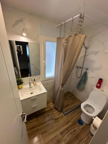 un bagno con un water e un lavandino di Ribera y Gastronomía ad Aranda de Duero