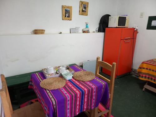 Ένα ή περισσότερα κρεβάτια σε δωμάτιο στο Cabaña El Secadero Mi Campito Cachi Salta