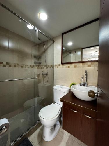 Vannituba majutusasutuses Apartmento en Villa Toscana