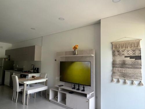 Η κουζίνα ή μικρή κουζίνα στο Edificio DELVENTTO- Pozos Colorados -Apartaestudio