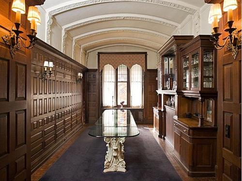 a large room with a glass table in it at The Inn at Centre Park in Reading