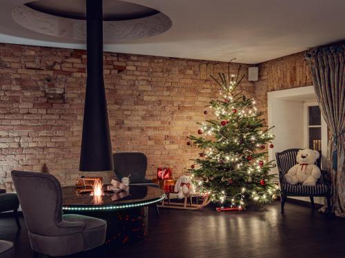 Χώρος καθιστικού στο Moon Garden Old Town Hotel