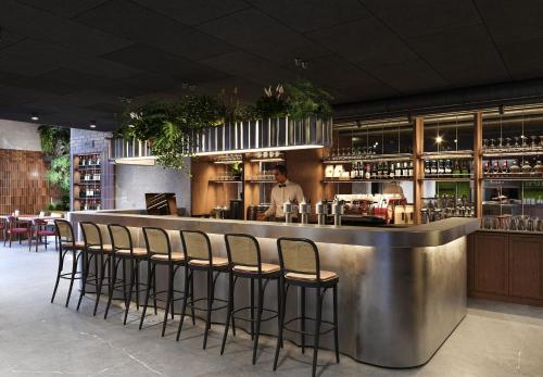 Ο χώρος του lounge ή του μπαρ στο Hotel Schani Naschmarkt