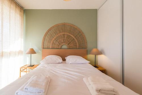 Postel nebo postele na pokoji v ubytování Magnifique appartement plage de Trestraou