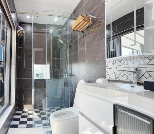 Koupelna v ubytování Green Homestay