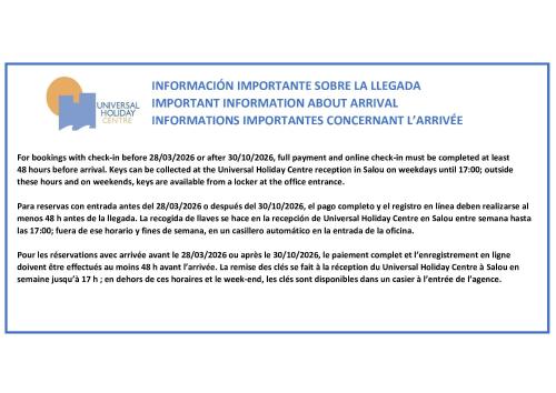 Capture d'écran d'une page Web d'un document dans l'établissement UHC Mar Augusta Family Complex, à Cambrils