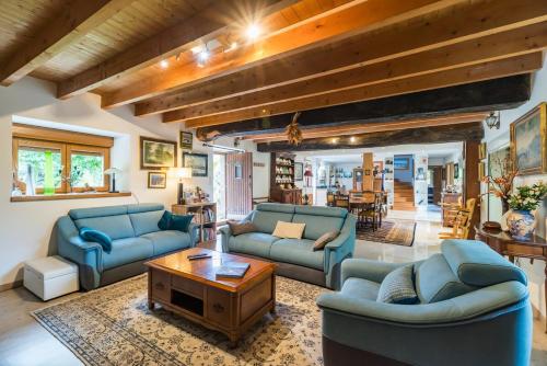 Posezení v ubytování Chez Papitou - Escapade Familiale en Bretagne