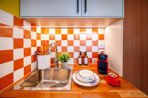 Η κουζίνα ή μικρή κουζίνα στο ARK Hôtel Paris Boulogne