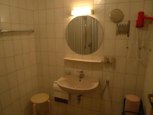 Et badeværelse på Gästehaus Lamprecht