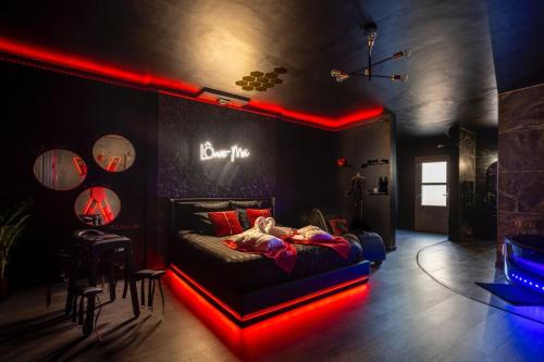 Posezení v ubytování Lôuve-Moi Love Room & Spa