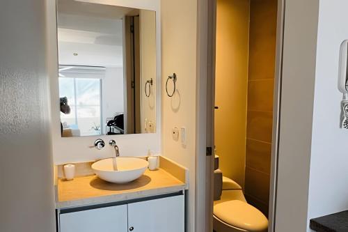 Et badeværelse på Hermoso Loft Velas al mar