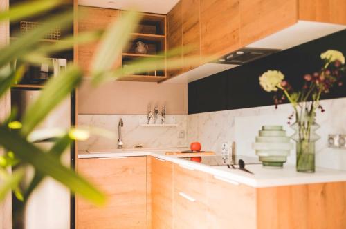 Køkken eller tekøkken på Mobil-home neuf -Au vert du jardin