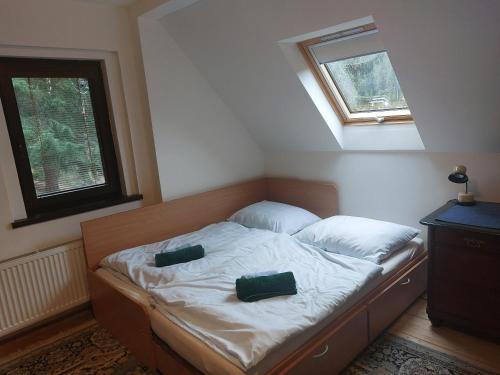 Postel nebo postele na pokoji v ubytování The House Next to the Forest - LAKMAT