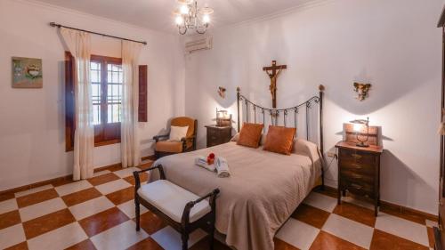 Postel nebo postele na pokoji v ubytování Casa de Mis Dos Gitanillas Villafranca de Córdoba by Ruralidays